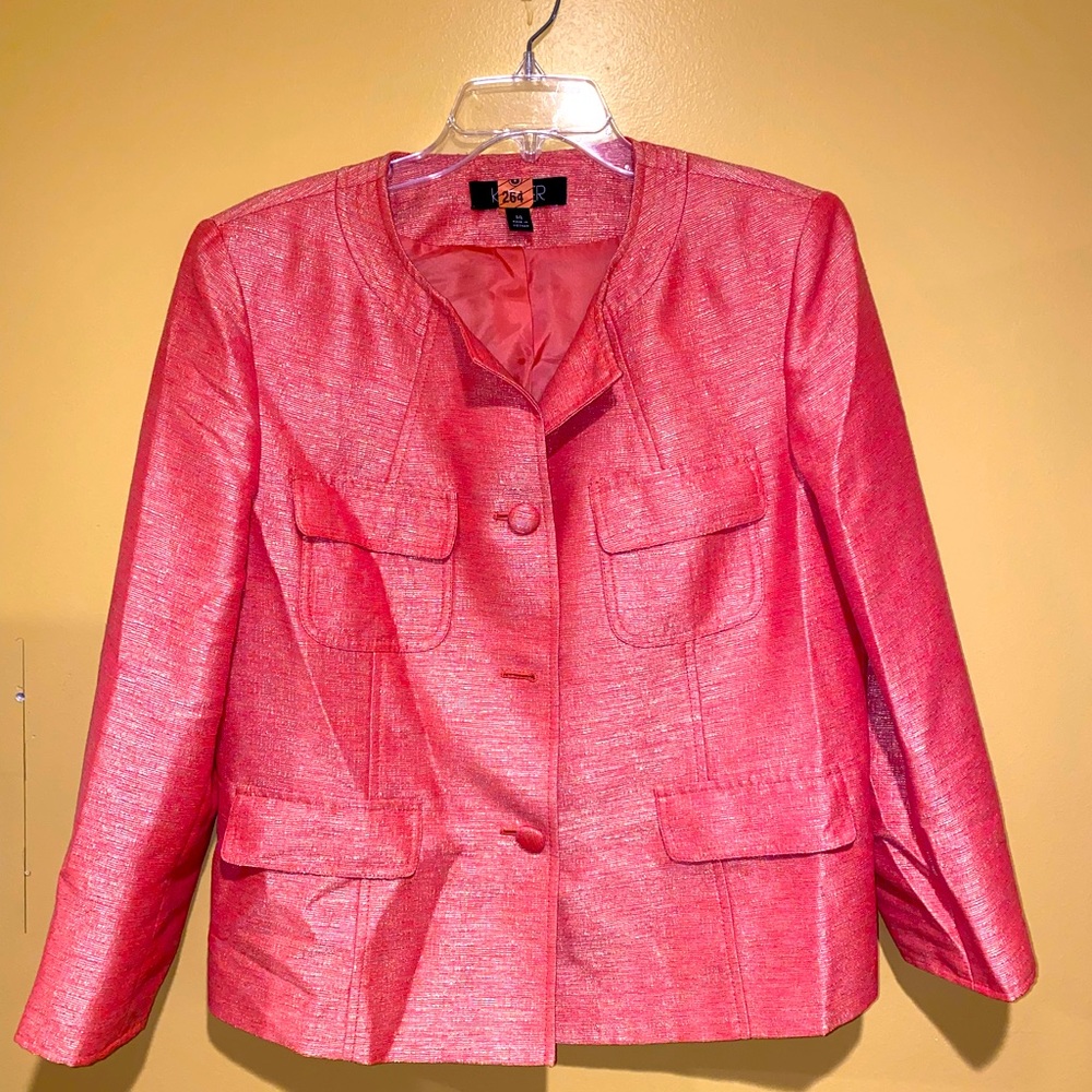 Jasper suit jacket. Size 14. Pink